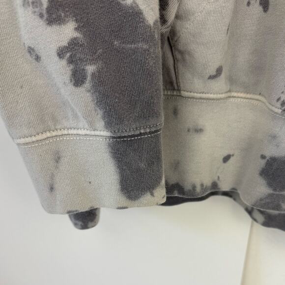 Nike Women's Oversized Cropped Hoodie Washed Jersey Black Grey Splash Dye Sz M - Picture 8 of 9